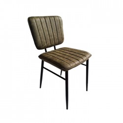 Silla retro Memphis tacto suave color verde musgo